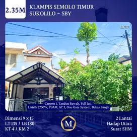 Rumah Klampis Semolo Timur Sukolilo dkt Nginden Manyar Semolowaru MER