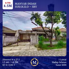 Rumah Hitung Tanah Manyar Indah dkt Klampis Nginden Kertajaya MERR