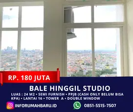 BALE HINGGIL Double Window ‼️ Apartemen Studio Unit Langka Nol Merr