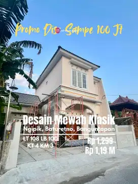 Rumah Baru Mewah Klasik dekat Pasar Ngipik Banguntapan