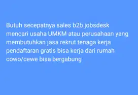 Freelance sales bisa bekerja dari rumah