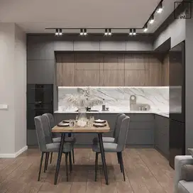Custom Interior Kitchen Set, Backdrop TV, Lemari, Wardrobe, Kitchenset