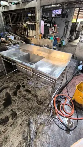 Single sink sayap kanan kiri uk 160×75×84 
Uk lubang sink 50×50×30