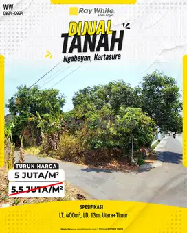TANAH NGABEYAN KARTOSURO DEKAT EXIT TOLL BANDARA