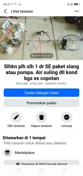 Slhkn plh slh 1 dr kelengkapan air suling berkualitas ex copotan murah