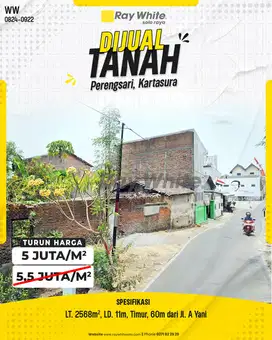 TANAH PERENGSARI KARTASURO DEKAT EXIT TOL BANDARA