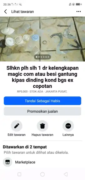 Slhkn plh slh 1 dr kelengkapan magic com/besi kipas dinding  mgkn bth