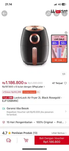 AIR FRYER LOCK N LOCK