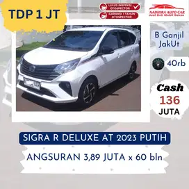 Promo TDP 1 Juta Sigra R Deluxe AT 2023 Facelift Putih