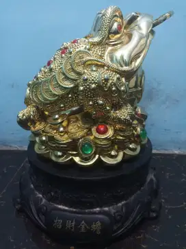 Patung katak koin chan Chu (bisa nego)