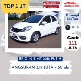Promo TDP 1 Juta Brio 1.2 E MT 2018 Putih