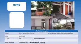 Dijual Ruko Taman Jatisari Permai