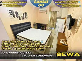 Sewa 3Bulanan Siap Huni! Studio Full Furnished Dekat Mall Bassura City