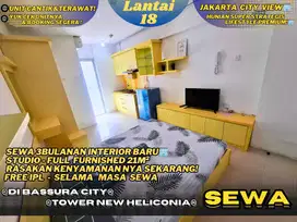 Harga Spesial! Sewa Bulanan Studio Furnished Tower Baru Bassura City