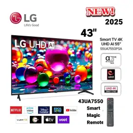 LG  4K HDR10 Pro alpha 7 AI Processor Gen8 Magic Remote 43UA7550PSA