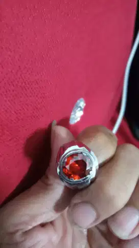 Batu akik ruby merah orange