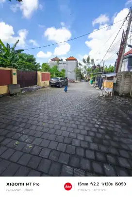 TANAH 3 ARE GATSU BARAT JALAN 10 METER PAVING