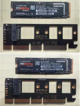 2x NVME SSD Samsung 970Evo Plus 1TB (PCIe 3.0)+Gratis:PCIe to NVME