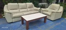 Sofa Cellini Concerto Reclening Electric Ful Kulit Asli Set Meja Maxia