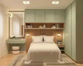 Kitchen set bedroom set interior wadrobe custom lemari pakaian kitchen