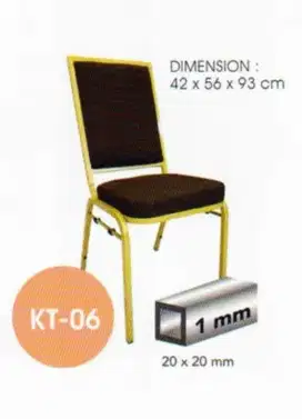 Kursi Susun Besi Pipa Kotak New Star KT-06
