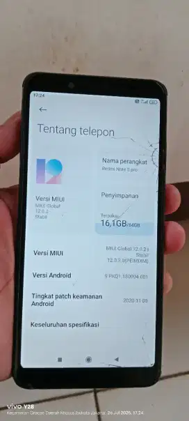 Redmi not. 5 resmi. 6/64 mnus retak norml smua mssh