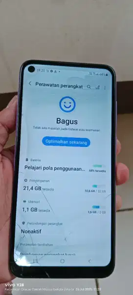 Samsung m11.  3/32. Mnus retak normal smua