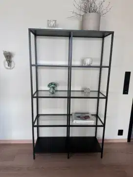 Jual rak ikea hitam kaca