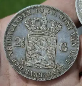 Koin 2½ G 1862 William 3