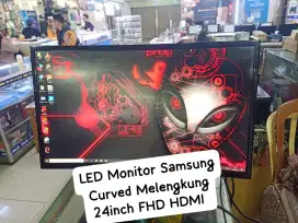 JUAL LED MONITOR SAMSUNG 24INCH CURVED MELENGKUNG FHD HDMI FOR KOM PC