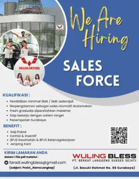 LOWONGAN KERJA SALES FORCE AUTOMOTIVE WULING