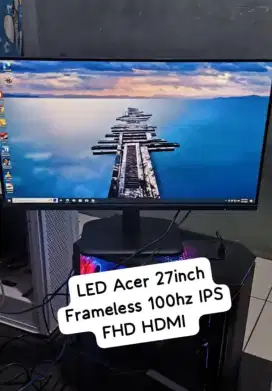 JUAL LED MONITOR ACER 27INCH IPS 100HZ FRAMELALESS BORDERLESS FHD HDMI