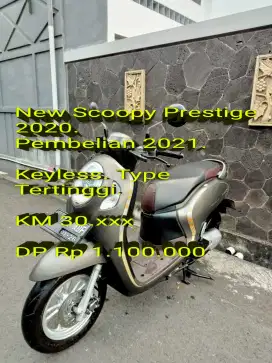 Scoopy Prestige 2020. Beli 2021. Keyless. Type Tertinggi. Ban Baru