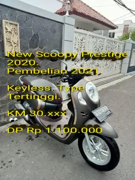 Scoopy Prestige 2020. Beli 2021. Keyless. Type Tertinggi. Ban Baru