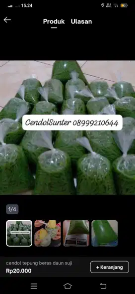 Cendol Tepung Beras alami daun Suji n Pandan