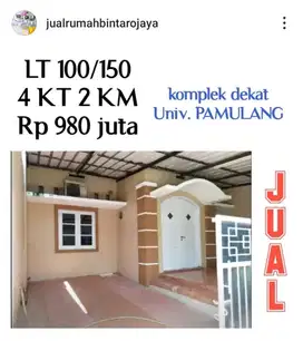 jual rumah murah dkt univ & alun² Pamulang direct pemilik langsung