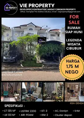 BANTING HARGA  JUAL CEPAT. RUMAH RAPI DI LEGENDA WISATA CIBUBUR