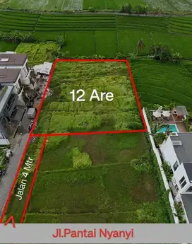 Tanah View Sawah Pantai Nyanyi Tabanan Bali