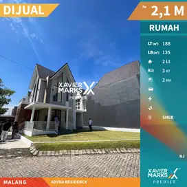 Dijual Rumah Hook di Adyna Residence Malang Baru Cantik