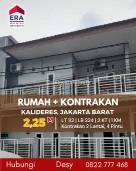 Dijual Rumah+Kontrakan 4 Pintu di Selatan, Kalideres