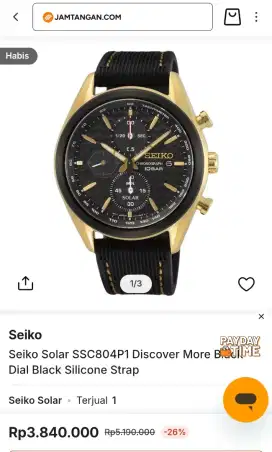 Seiko SSC804P1 Solar Saphire New Fullset