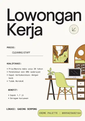 Lowongan Pekerjaan - Cleaning Staff & Kasir