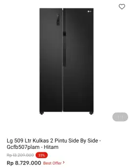 KULKAS SBS LG GCFB507PLAM 509 LTR