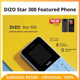 Feature Phone realme Dizo Star 300 Black Baterai 2550 mAh Fullset Gan