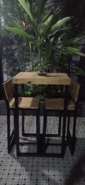 1 set cafe bar jati belanda besi