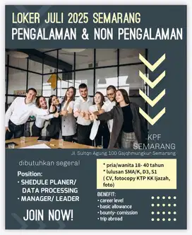 Loker Semarang, Pengalaman dan Non Pengalaman (fresh graduate)
