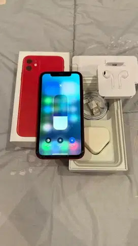 Dijual Iphone 11 Red 64GB Lengkap Terdaftar