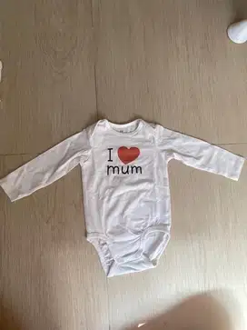 Baju Baby H&M Tulisan I ❤️Mum