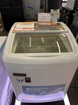 MODENA SLIDING FREEZER PROMO CICILAN BUNGA 0% GARANSI 10TH