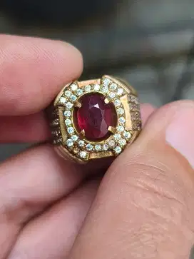 Batu Garnet rhodolite Srilanka 2.41 crat memo MRI ring Kuningan
